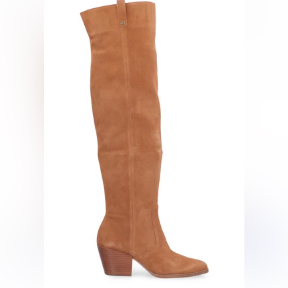 NWT $420 Michael KORS Harlow Suede Luxury OTK heel boot women size 7